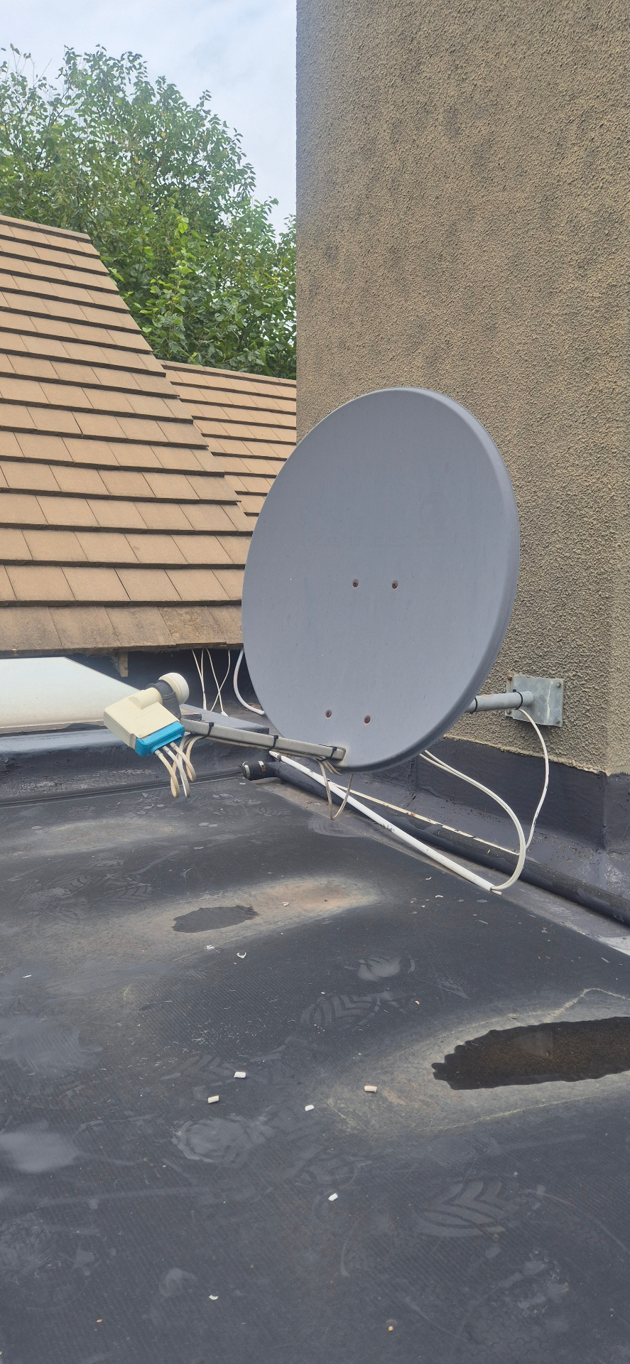 DStv installers Moreleta Park — satellite dish and LNB installed and aligned on a Moreleta Park roof